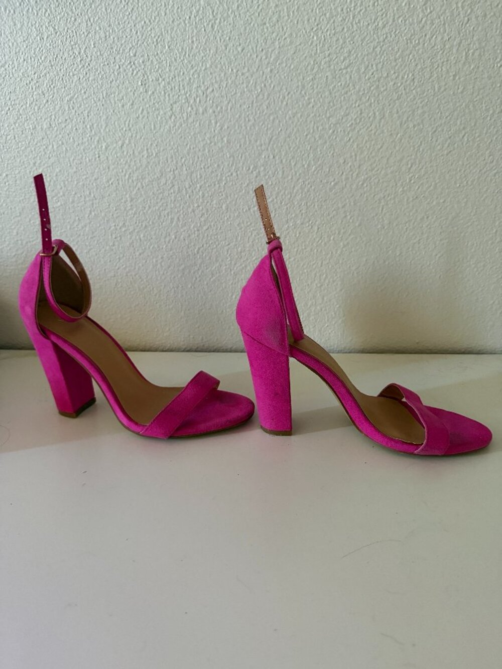 Pink Block Heels